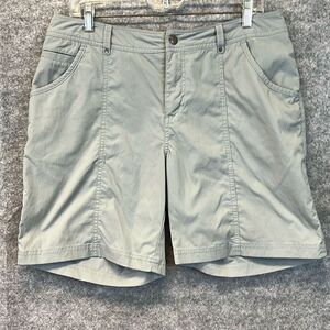ROYAL ROBBINS Women’s Hiking Shorts Zip Pockets Lightweight Gray Sz 12 Gorpcore